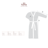 Badjas Banda di Lino Dove Grey - 100% Polyester